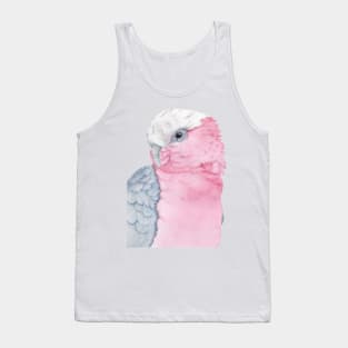 rosalbin galah cockatoo pink watercolor portrait Tank Top